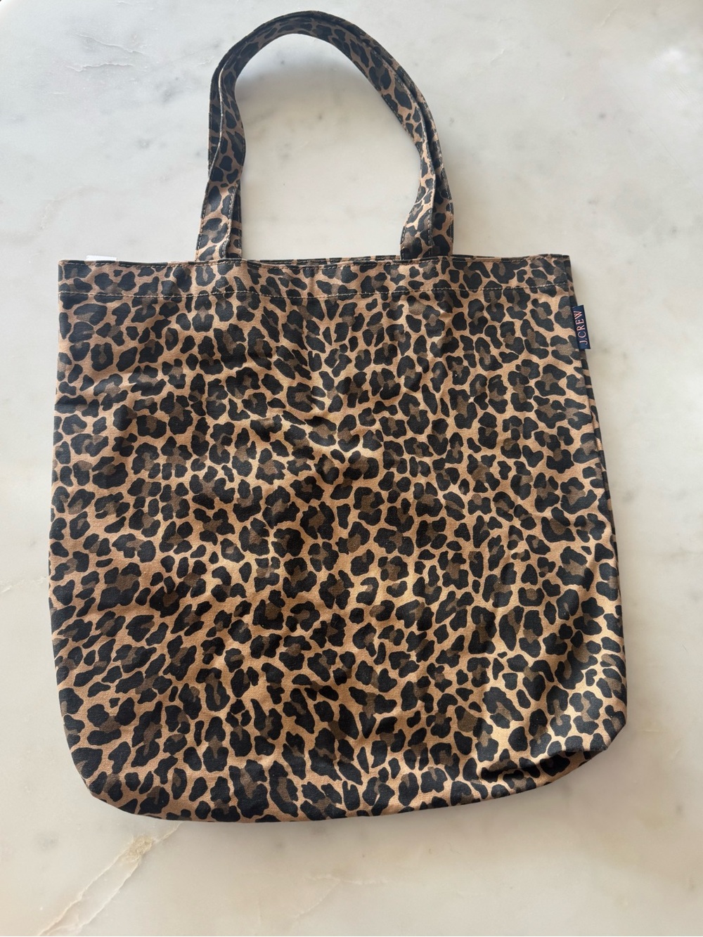 NWOT J.Crew Reusable Everyday Cotton Canvas Tote in Leopard
